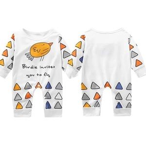 PatPat Bird Print White Jumpsuit 9-12 mo